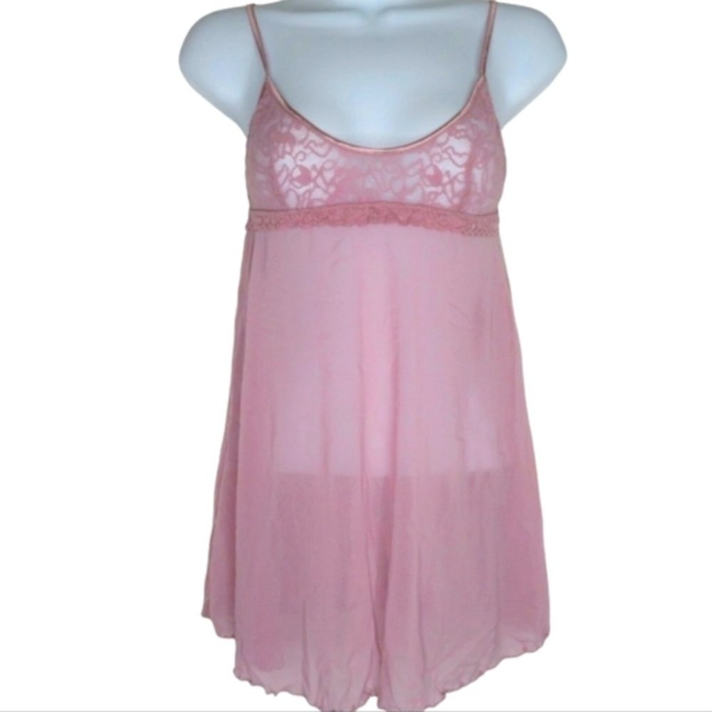 Victoria's Secret Lace Purple Flowy Lingerie Slip ￼